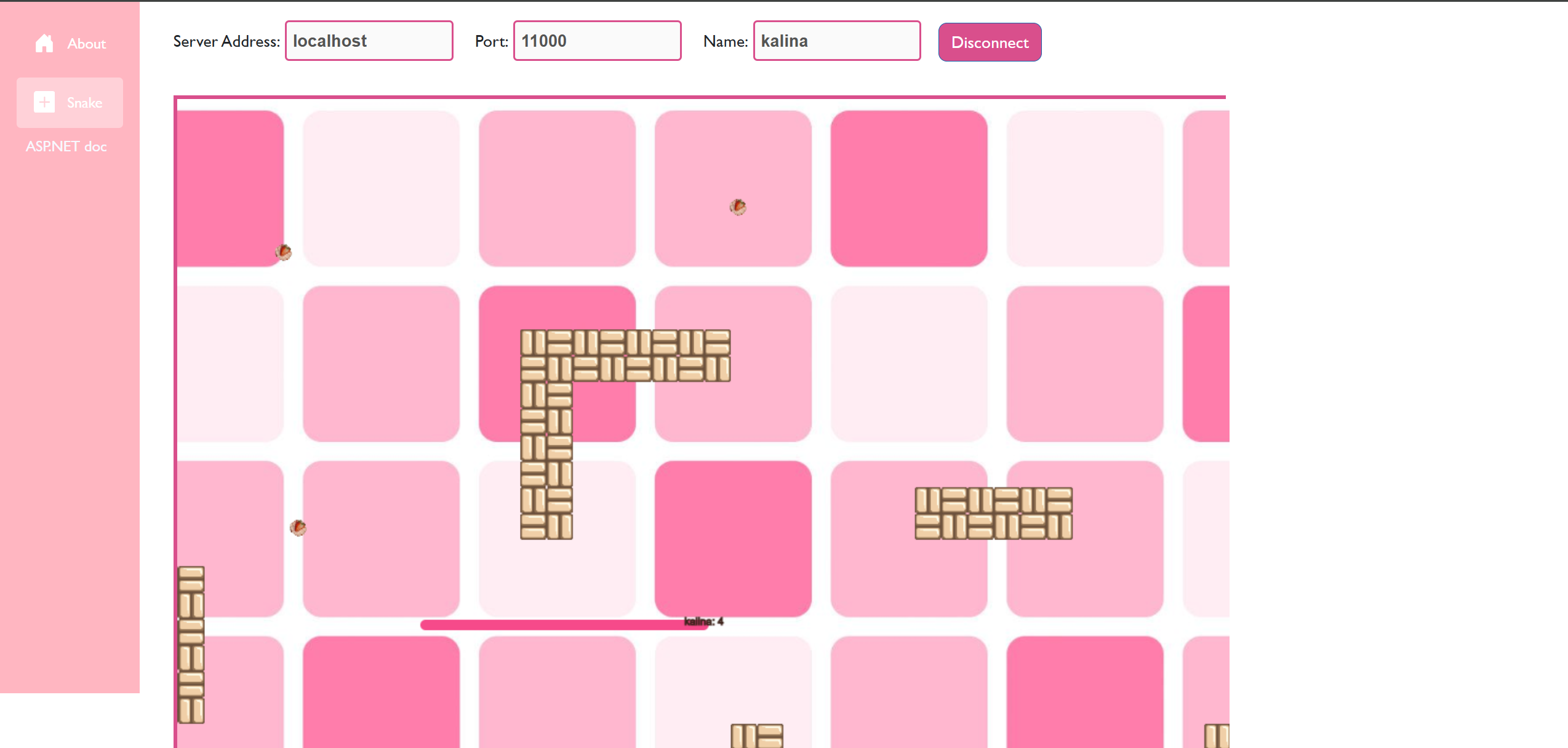 snake game screenshot