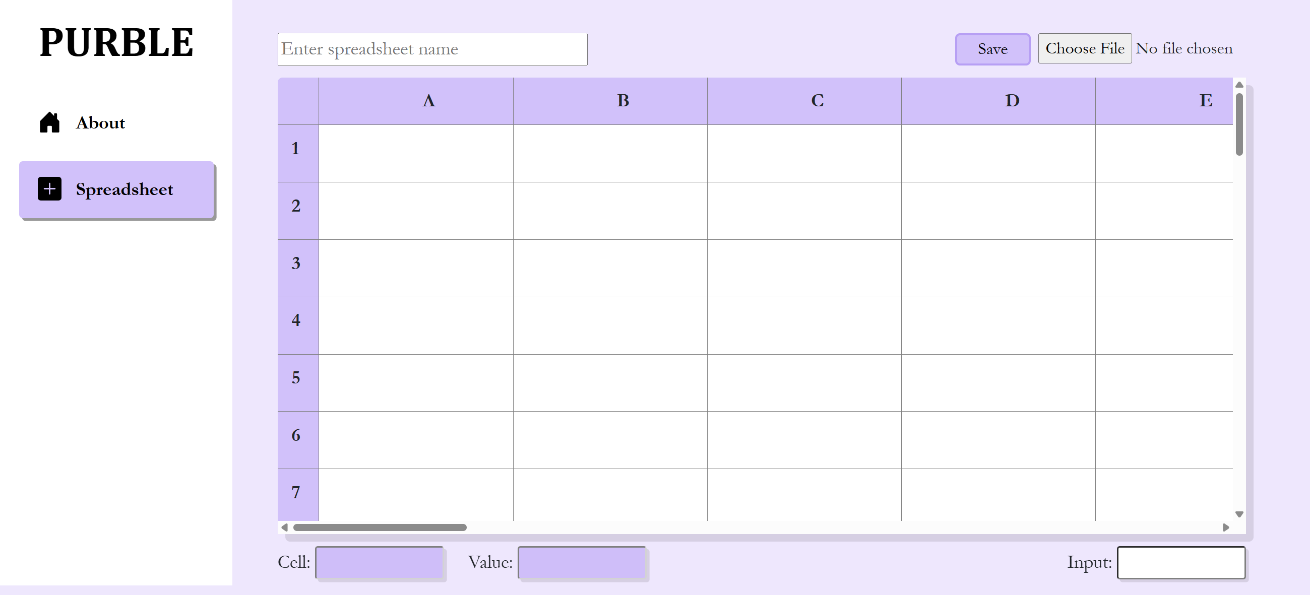 spreadsheet website screenshot