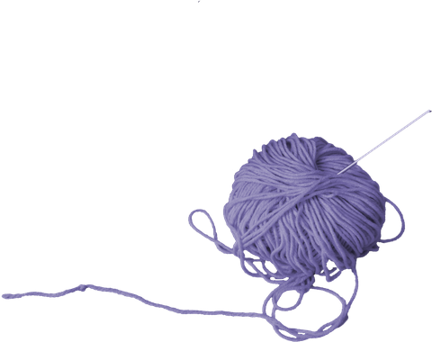 purple yarn ball